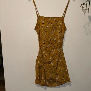 Mini yellow flower dress